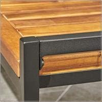 Christopher Knight Home Noel Outdoor Industrial Acacia Wood and Iron Bench - Image 5