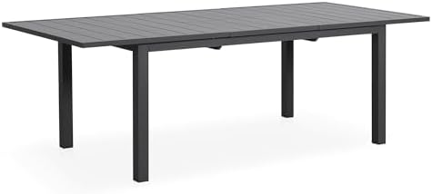 Wisteria Lane Aluminum Outdoor Dining Table, All-Weather Extendable Patio by WisteriaLane