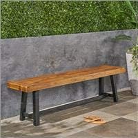 Christopher Knight Home Toby Outdoor Acacia Wood Bench, Sandblast Teak Finish - Image 6