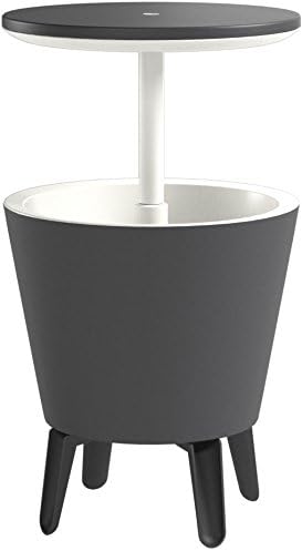 Keter Modern Cool Bar Outdoor Patio Furniture and Hot Tub Side Table - Image 5