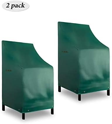 RosieLily High Back Patio Chair Covers Waterproof Heavy Duty Stackable Outdoor - Image 7