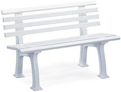 Plow & Hearth Weatherproof German PVC Outdoor Bench | Holds Up to 500 lbs | by PlowHearth