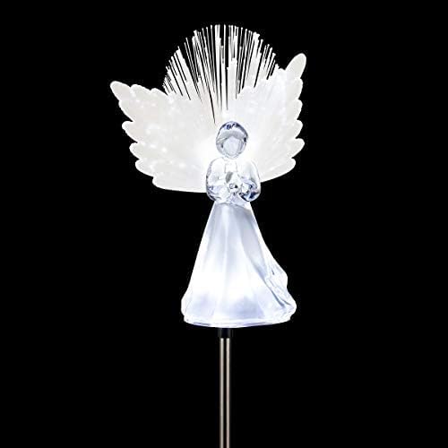 Alpine Corporation 37”H Outdoor Solar Angel Garden Stakes - Image 5