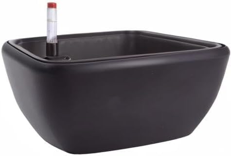 Vencer 10.8 Inch Plastic Square Self Watering Planter, Water Indicator - Image 8