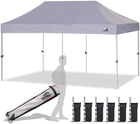 Eurmax USA Standard 10'x20' Patio Pop Up Canopy Tent Commercial Instant Canopies by Eurmax