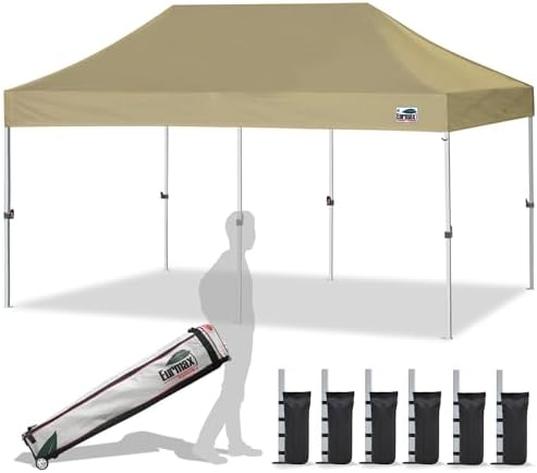 Eurmax USA Standard 10'x20' Patio Pop Up Canopy Tent Commercial Instant Canopies by Eurmax