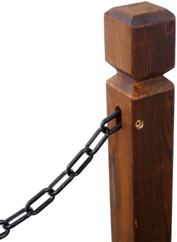 5 ft Wooden Garden Bridge with Chain Railings, 500 LBS Capacity Arch Bridge - Image 7