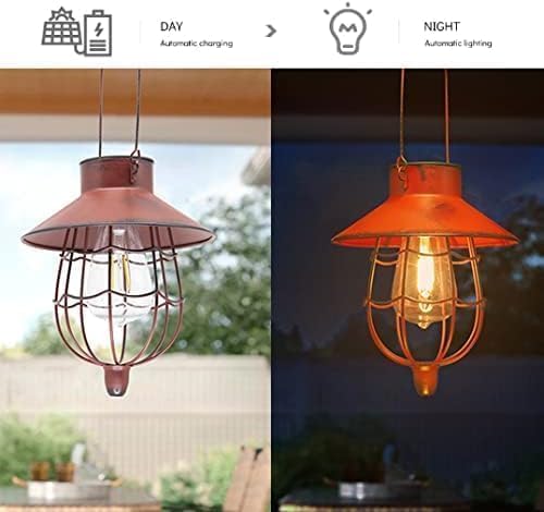 YAKii 6 Pack Solar Lantern Hanging Waterproof Outdoor Metal Solar Lamp - Image 5