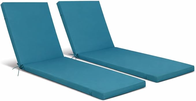 Only choice Outdoor Chaise Lounge Cushion Set of 2, Replacement Seat Cushion by ONLYCHOICE