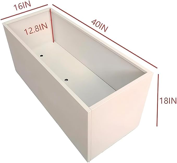 40" L x 16" W x 18" H Metal Large Rectangular Planter - Image 3
