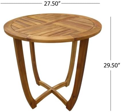Christopher Knight Home Zed 3 Pieces Outdoor Dining Set, Acacia Wood Dining - Image 6