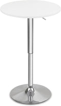 CLATINA Round Bar Pub Table, 360° Swivel High Top Cocktail Table by CLATINA