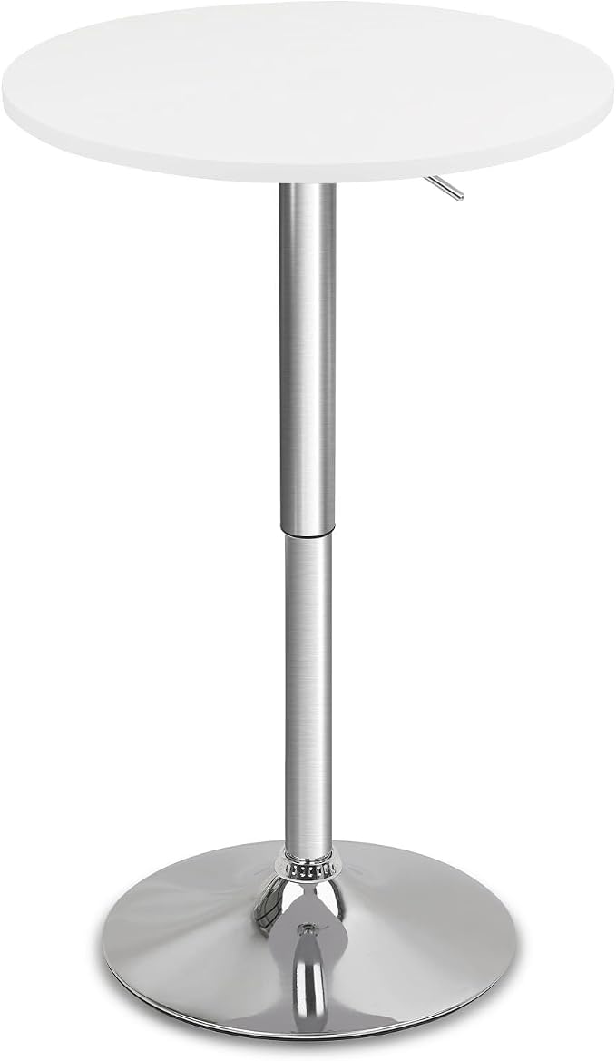 CLATINA Round Bar Pub Table, 360° Swivel High Top Cocktail Table by CLATINA