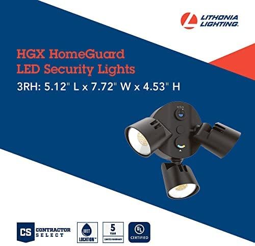Lithonia Lighting HomeGuard 3-Light LED Outdoor Flood Lights, Outdoor LED Lights - Image 4