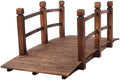 Outdoor Decorative Small Arch Garden Bridge, Solid Fir Wood Patio Courtyard by Unknown