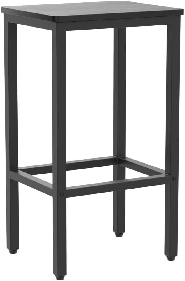 Bar Stools, 2-Piece Dining Stools, 25.8-Inch Height, Rectangular Industrial Bar - Image 4