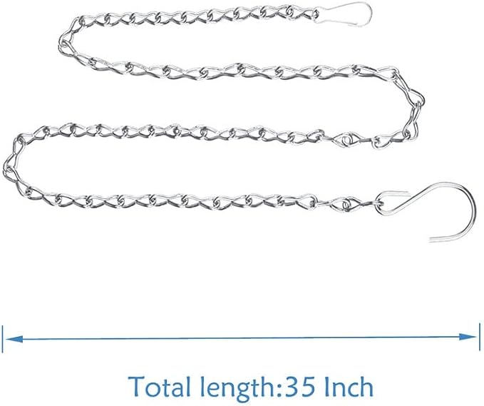 YINGFENG 4 Pack 35 Inch Silver Hanging Chain - Image 4