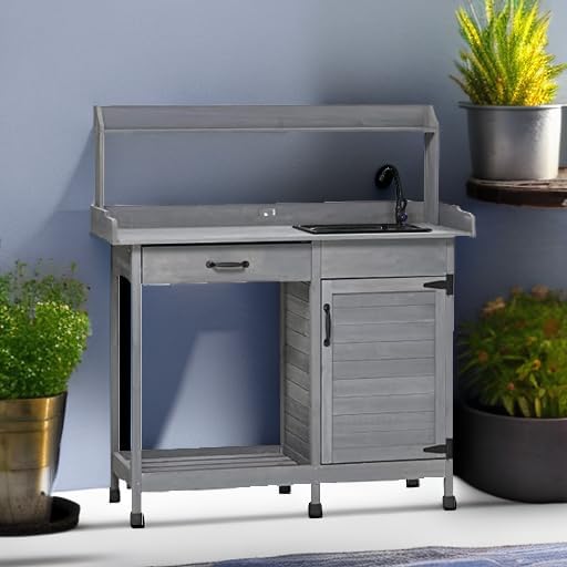 Outsunny Potting Bench Table - Image 5
