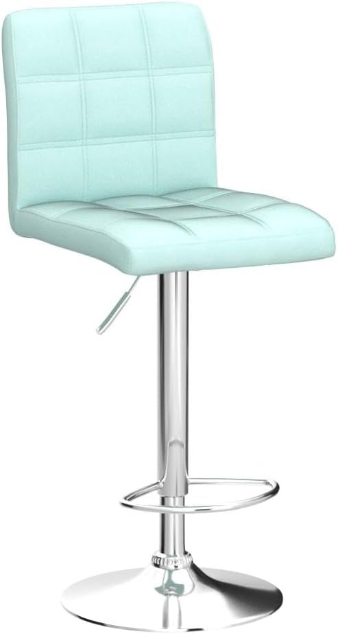 Leopard Modern Square PU Leather Adjustable Bar Stools - Image 4