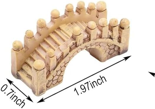 2 Pack Gray & Brown Miniature Stone Arch Bridges - Image 5