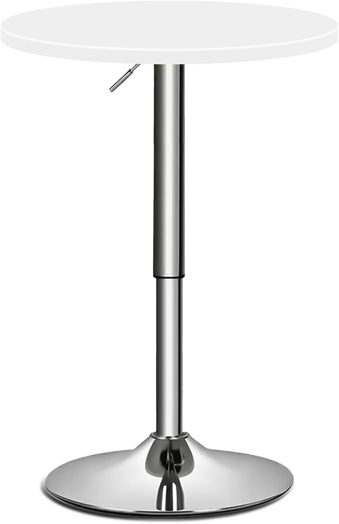 MoNiBloom Bistro Pub Table Round Bar 27.5"- 36" Height-Adjustable Cocktail Table by Monibloom