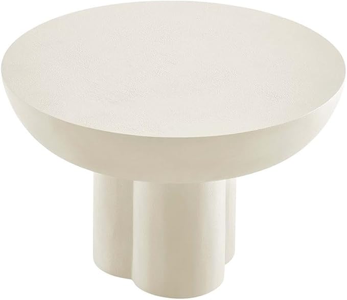 Modway EEI-6760-WHI Caspian Round Concrete Coffee Table - Image 4