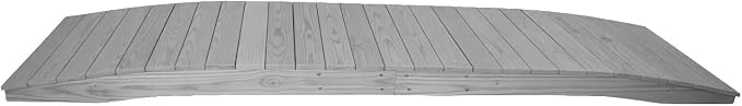 12 FT Grey Amish Made Pinewood Heavy Duty Garden Bridge by Unknown