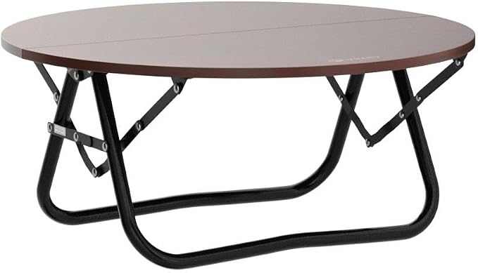 VILLEY Bamboo Round Folding Table, Camping Half-fold Portable Table - Image 4