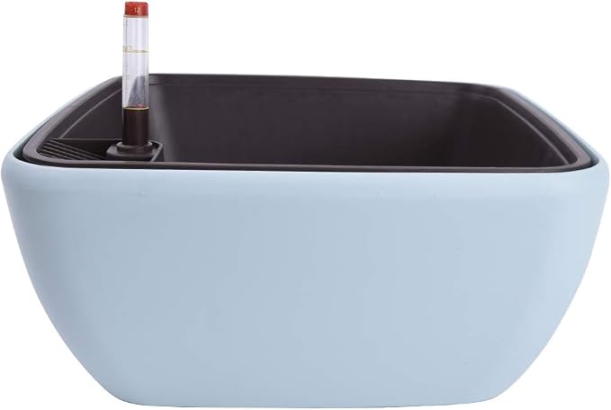 Vencer 10.8 Inch Plastic Square Self Watering Planter, Water Indicator by Vencer