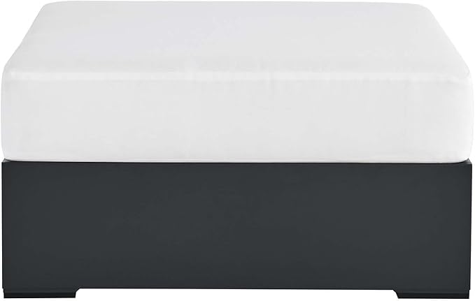 Modway Tahoe Aluminum Ottoman in Gray White - Image 4