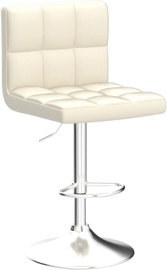 Yaheetech Bar Stools Set of 4, PU Leather Swivel Barstools, Height Adjustable - Image 4