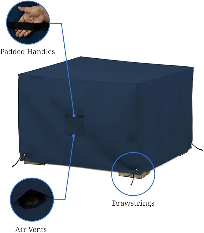 Covers & All Outdoor Ottoman Cover, 12 Oz PVC Polyester, Waterproof Ottoman - Image 4