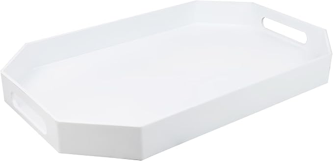 White Octagonal Serving Tray by SforGUVA