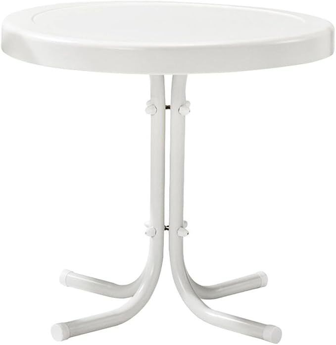 Crosley Furniture Griffith Weather Resistant Retro Metal Outdoor Side Table by CrosleyFurniture