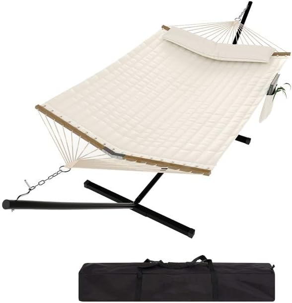 2 Person Hammock with Stand, Portable Outdoor Hammock, Heavy Duty Hammock with by GarveeHome