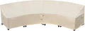 Curved Patio Furniture Cover for Outdoor Sectional Sofa, Half Moon Lawn Outside by Flexiyard