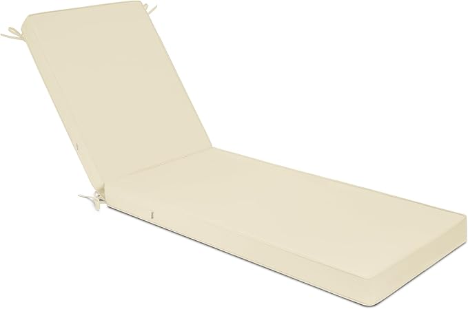 Lounge Chair Cushion Waterproof Chaise Lounge Cushions 72x21x3 Inch Non-Slip by Parkerly