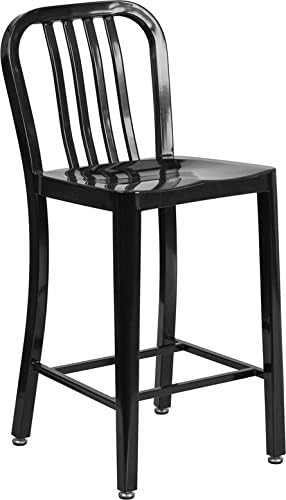 Flash Furniture Gael Commercial Grade 2 Pack 24" High Black Metal - Image 4