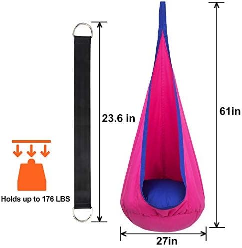 Y- STOP Kids Pod Swing Seat, Hanging Hammock Chair Swing - Image 7