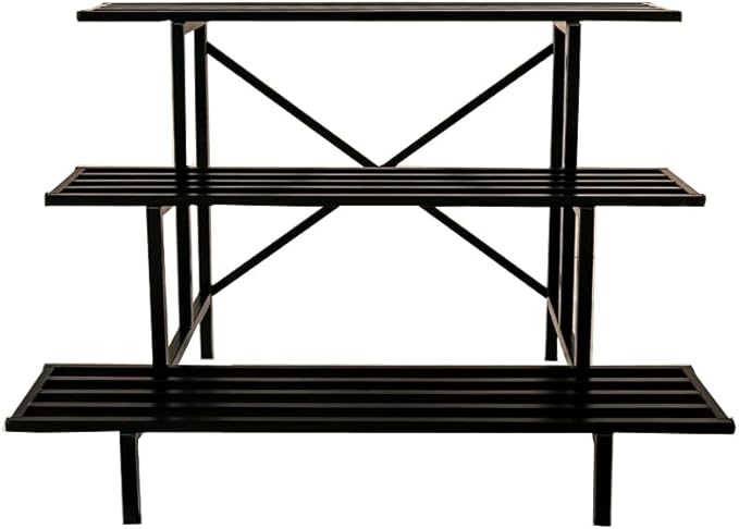 Zhongma 3 Tier Sturdy Metal Plant Stand, L45.67 x W26 x H23.6 inch, Heavy Duty - Image 3