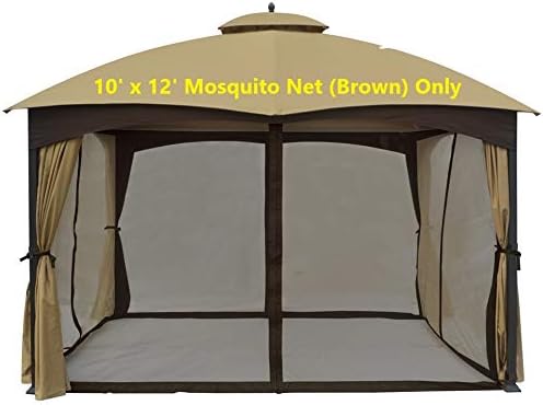 APEX GARDEN 10 Ft. x 12 Ft. Gazebo Replacement Mosquito Netting by APEXGARDEN