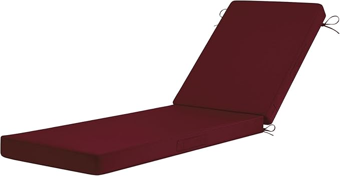 Basic Beyond Chaise Lounge Cushions Outdoor, 3-Layer Waterproof Outdoor by BasicBeyond