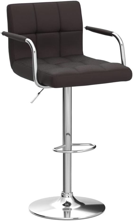 Yaheetech Bart Stools Set of 4, PU Leather Adjustable Barstools - Image 4