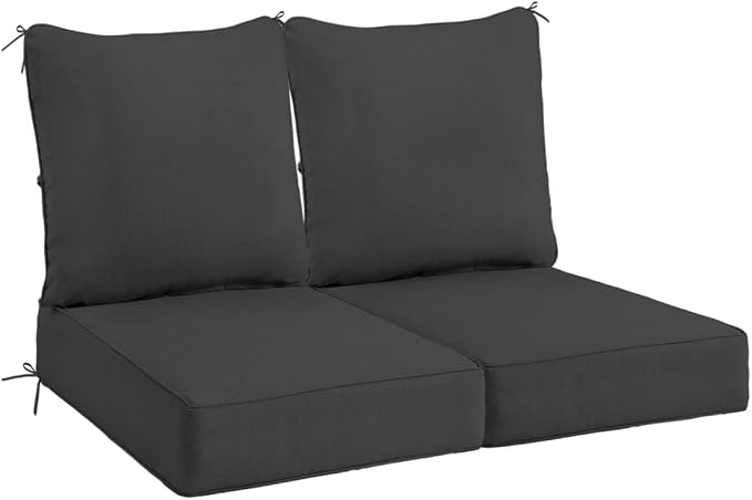 Sundale Outdoor Olefin Deep Seat Cushion Set of 2, Patio Chair Cushion and by SundaleOutdoor