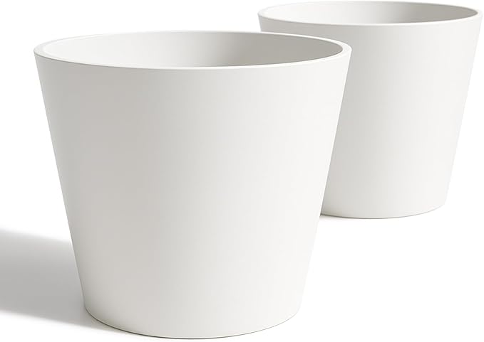 Wide Planters for Outdoor Plants, Extra Large Indoor Flower Pots for Garden by Heyzier