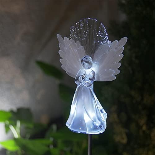 Alpine Corporation 37”H Outdoor Solar Angel Garden Stakes - Image 6