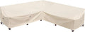 Outdoor Sectional Cover, Heavy Duty Patio Furniture Cover, L-Shape Lawn Outdoor by Flexiyard