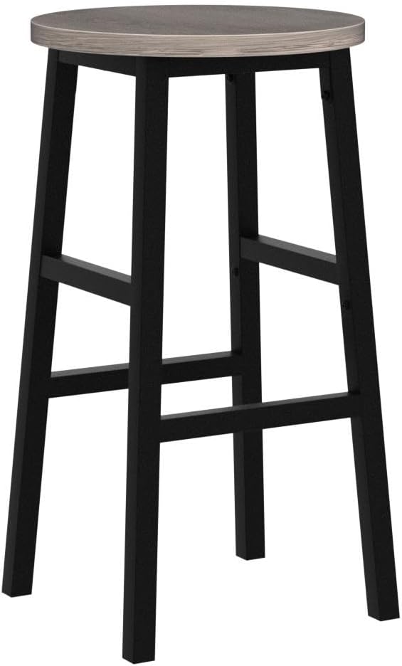 Bar Stools, 24.4 Inch Kitchen Breakfast Bar Chairs, Industrial Bar Stools - Image 4