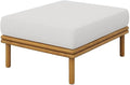 Modway Wren Teak Wood Outdoor Ottoman in Natural Sail by Modway