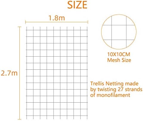 Pack of 2 Cucumber Tomato Trellis Netting, Heavy Duty Garden Netting - Image 2